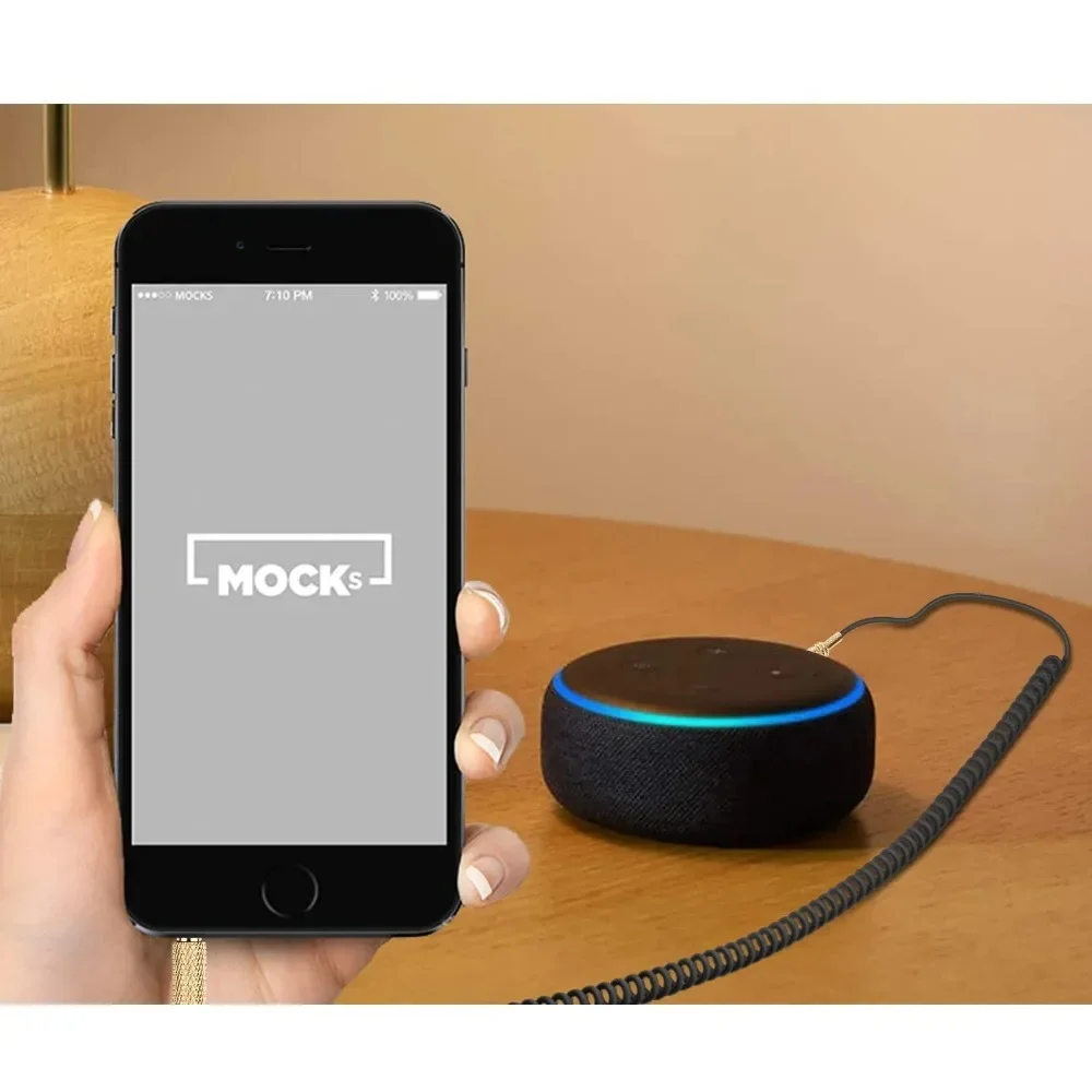 Ofc substituição mola enrolada aux 3.5mm cabo de extensão para yamaha ISX-800 crx040 tsx130 tsx70 pdx13 tsx132 pdx11 alto-falante