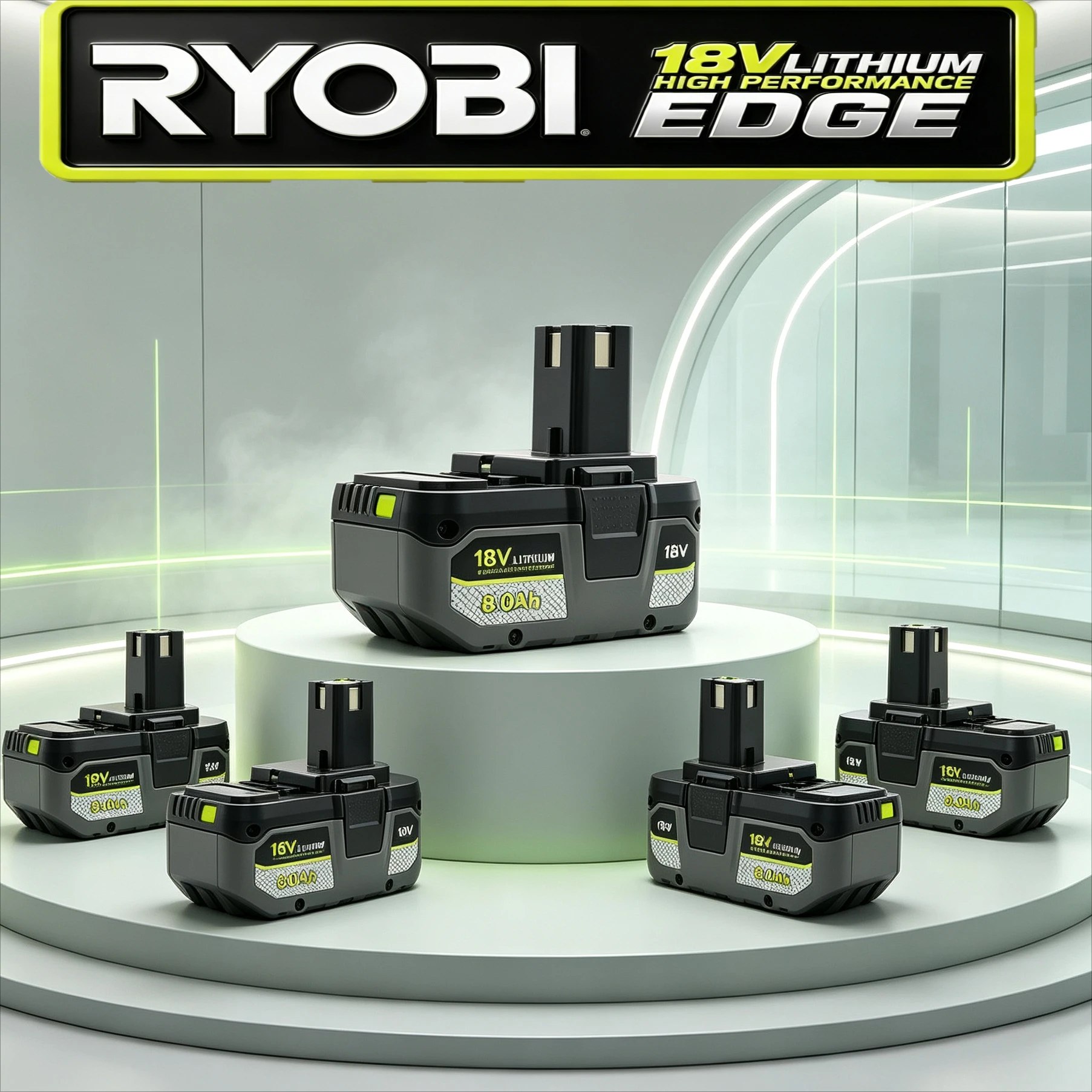 Ryobi ONE+ 18V 8.0Ah Li‑ion Battery Fit P105 P108 P190,Voltage Output To Provide Consistent Power for Ryobi ONE+ Tool Operations