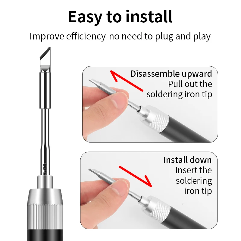 LUXIANZI C245 Series Soldering Iron Tips Welding Tools Replacement Heater Accessories Electric Soldering Iron Solder Head