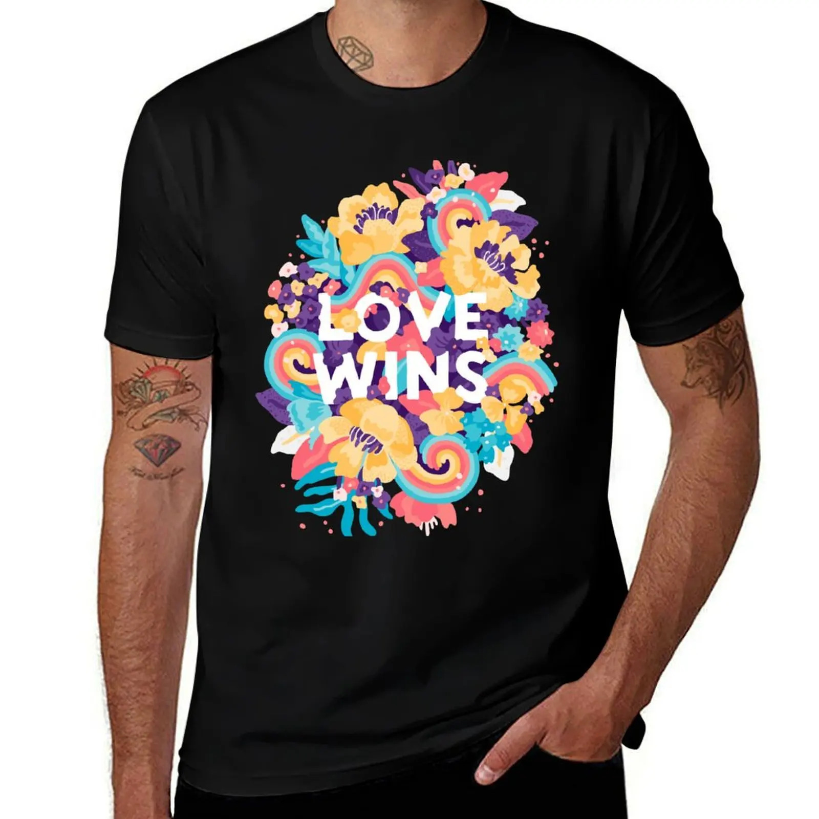 

Love Wins T-Shirt man t shirt luxury anime t shirts oversize men t shirt cotton 100% T-shirt
