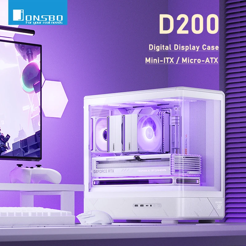 

Корпус компьютера JONSBO D200 MATX, вид на море, комната без столбов, корпус настольной игры 240, цифровой экран с водяным охлаждением