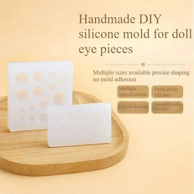 Eyelid Silicone Handmade Eye Shape Mold Accessories Are Not Prone To Cracking Deforming DIY Doll Eye Ball Making Silicone Mold