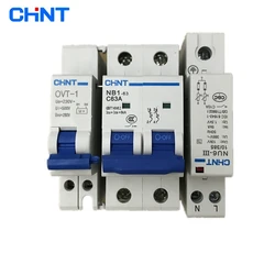 CHINT OVT-1 NB1-63 NU6-III POV-1 Permanent Transient Surge Protector Sobretensiónes transitorio y permanente monofásico MCB