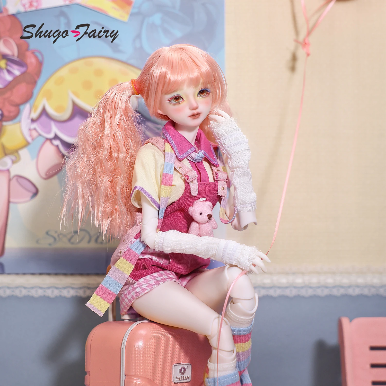 

Candy A Bjd Doll 1/4 Bariy Modern Dopamine Style Anime Girl Iridescence Heterochromatic Eyeshadow Joint Toys Fullset ShugaFairy