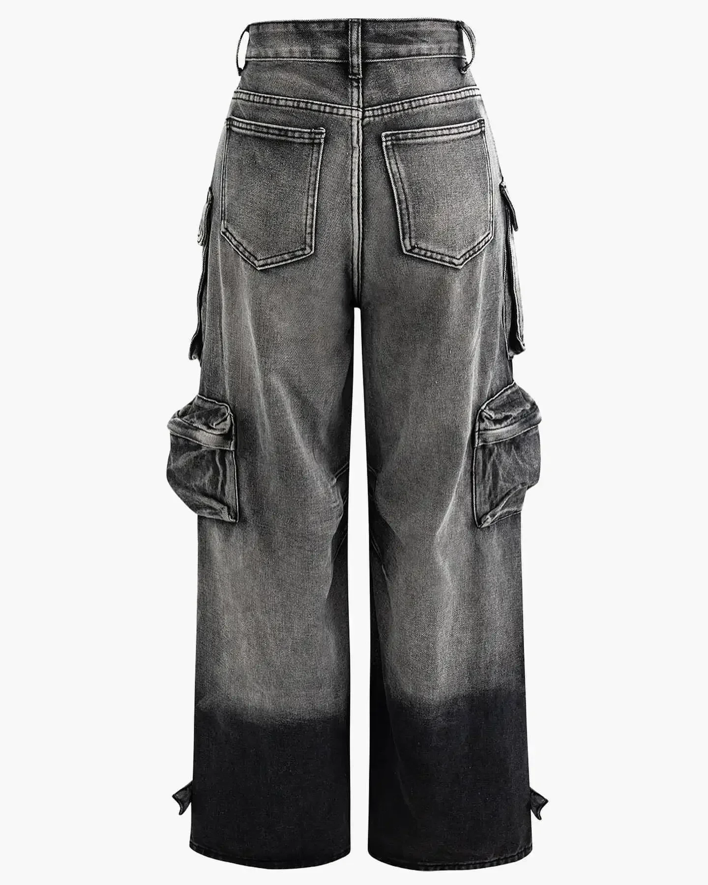 Damen-Jeans, gerade, modisch, mit mehreren Taschen, große Overalls für Damen