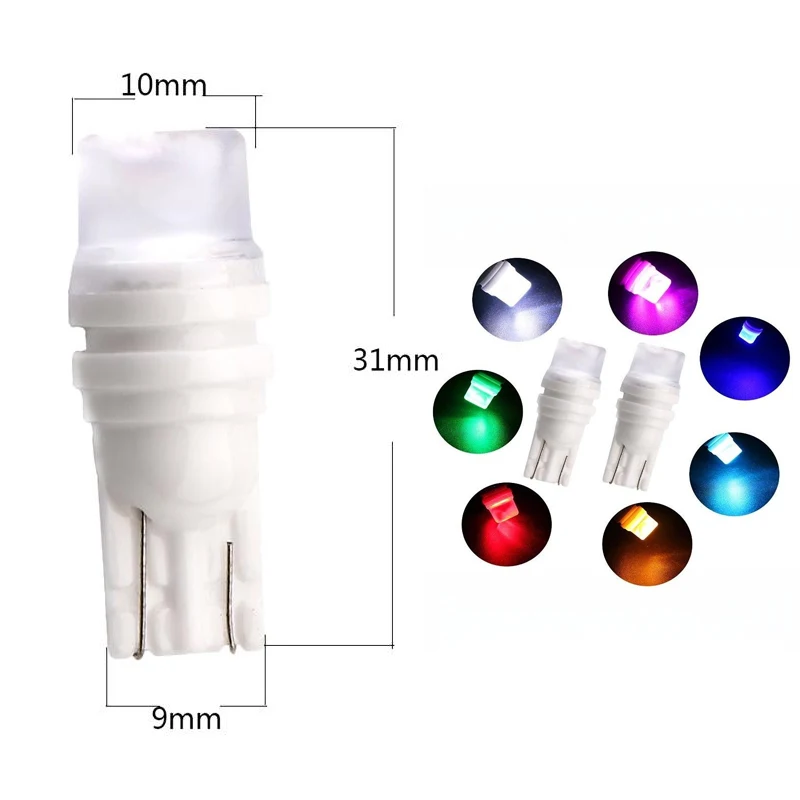 

10pcs T10 194 168 LED Clearance Lamp Car Fog Lights Driving Lights Tail Lights Parking Light Signal Lamp