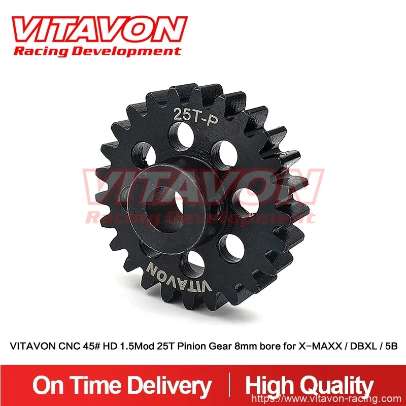 

VITAVON CNC 45# HD 1.5Mod 25T Pinion Gear 8mm bore for X-MAXX / DBXL / 5B