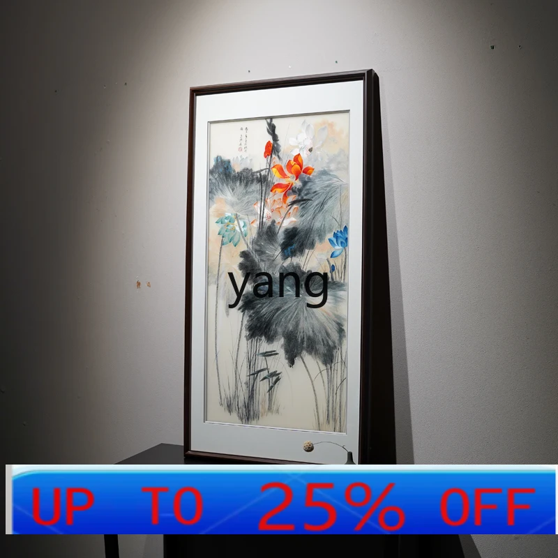 LH   pure handmade Suzhou embroidery embroidery living room decorative painting aisle entrance finished framed painting