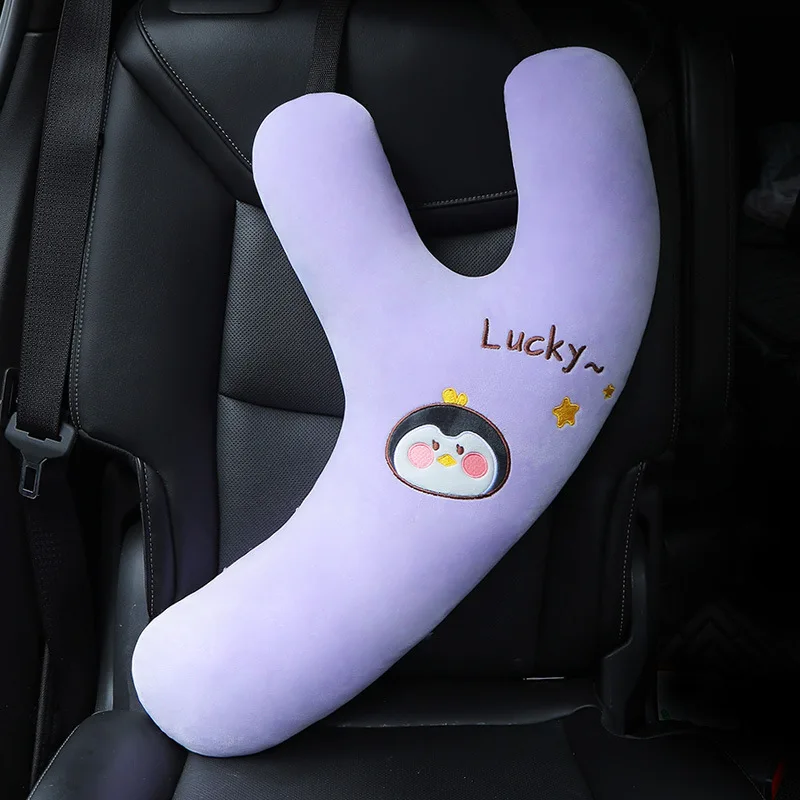 

Car Seat Headrest Sleeping Head Support Children Nap Shoulder Belt Pad Shoulder Protective Cover Car Plush Safety Belt Cover