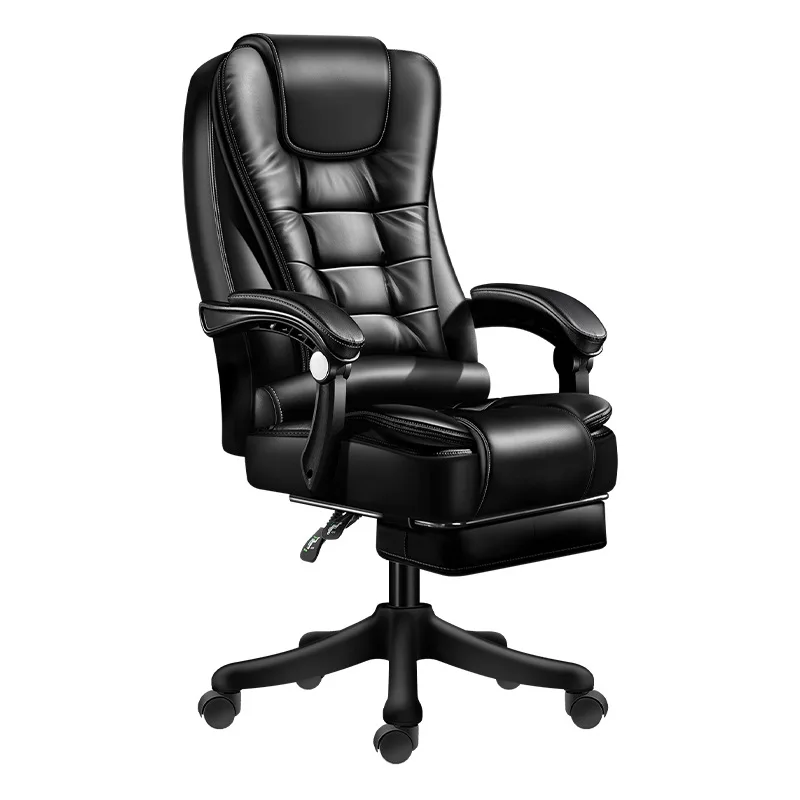 *Executive Office Chair Computer Chair Comfortable Long-Term Sitting Fatigue Adjustable Height Reclining Lazy Leather Modern
