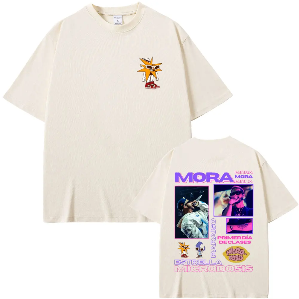 

Rapper MORA MICRODOSIS Tour Album 2025 T Shirt Men Women Hip Hop Fashion Short Sleeve T-shirt Men's Vintage Oversized Streetwear