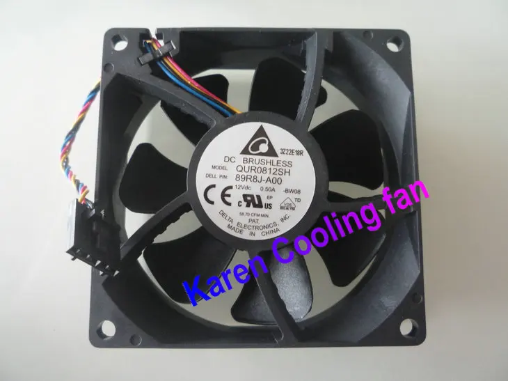 8CM QUR0812SH 89R8J-A00 8025 12V 0.5A 4wire cooling fan QFR0812SH