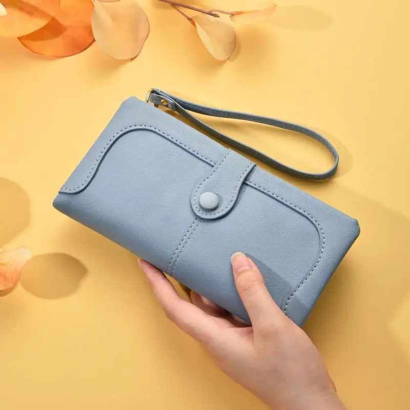 

Korean version women's fashion two fold wallet multifunctional student multi card mobile bag large capacity long wallet