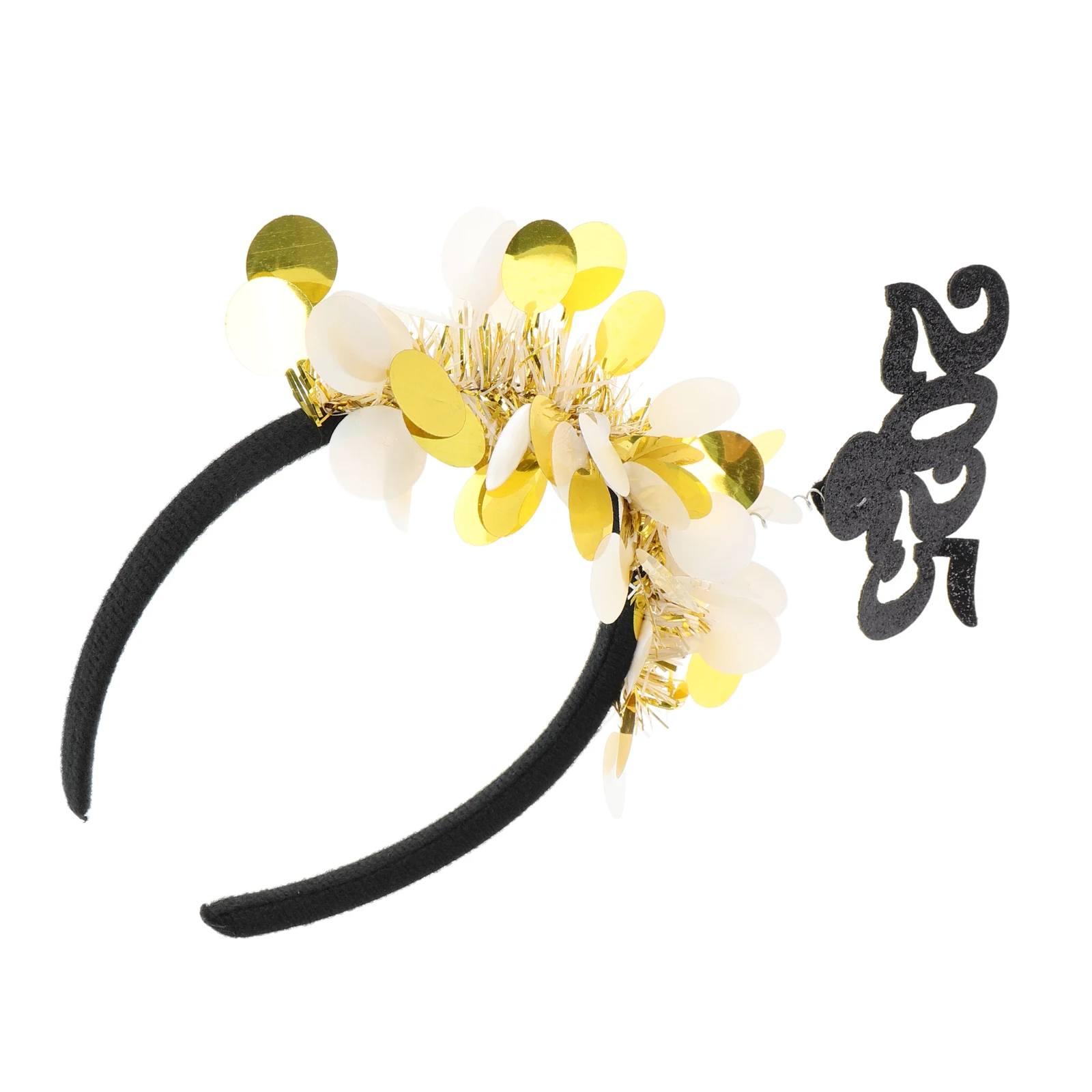 

2025 New Year Headband Circle Hair Accessories Party Plastic One Piece Design Years Eve Celebration Grad Favors