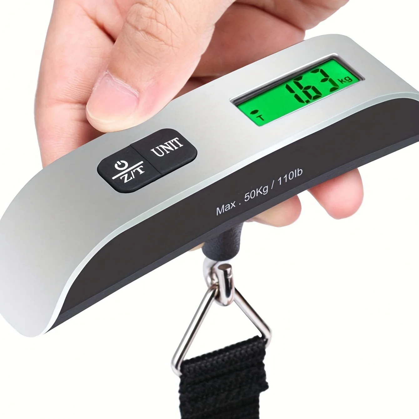 1pc Luggage Scale 110lb/50kg Electronic Digital Portable Suitcase Travel Weighs Baggage Bag Hanging Scales Balance Weight LCD