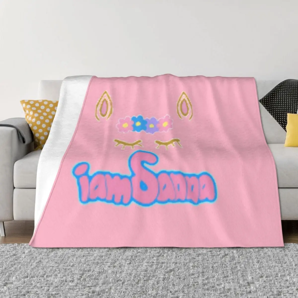 

iamSanna Loves Unicorns Pink NotiamSanna Sanna Throw Blanket christmas gifts Picnic Stuffeds Hair Blankets