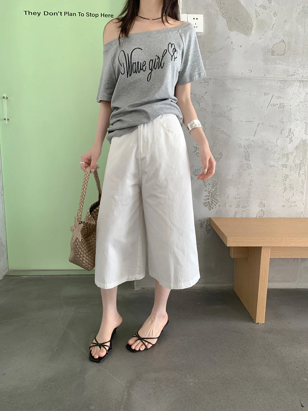 

3Colors SML Calf-Length Pants Women's Straight Leg Trousers Summer Korean Style 2025 (XY3809