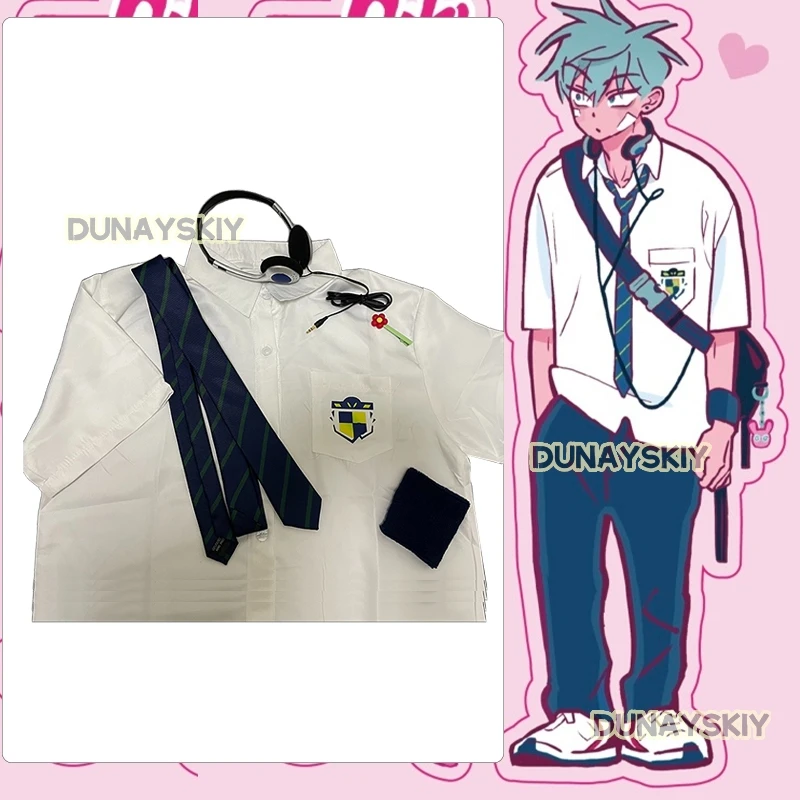 Alien Stage Till przebranie na karnawał peruka Tshirt strój kampusowy COS Anime/Halloween karnawał odgrywanie ról mundur unisex Outfit8