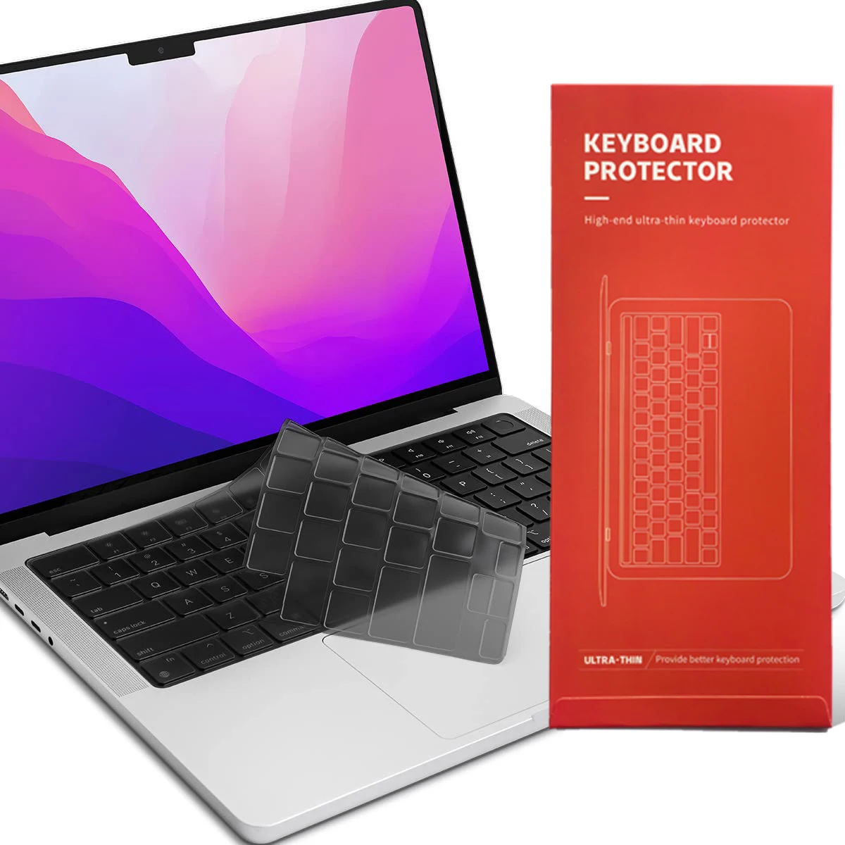 Clear TPU Keyboard Protector US Layout for MacBook Air Pro 13.3 14.2 15.3 16.2 Inch Waterproof Dust-Proof