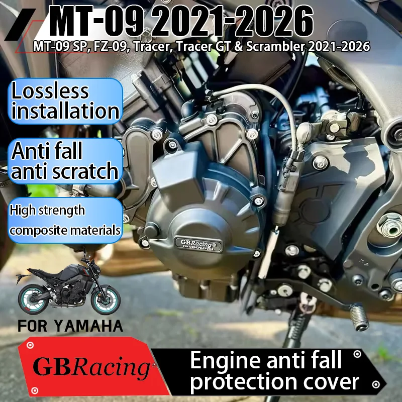 

MT09 Motorcycle Engine Protective Cover For YAMAHA XSR900 2022-2026& MT-09,MT-09 SP,FZ-09,Tracer & Scrambler 2021-2026 GBRacing