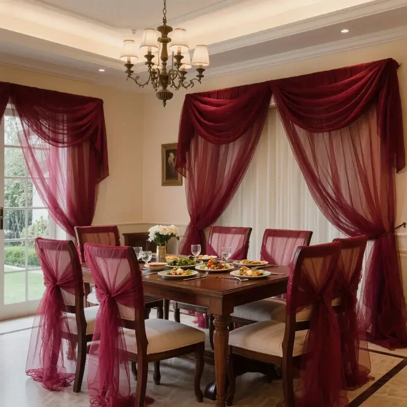 DIY Decoration Tulle Arch Draping Fabric Ceremony Reception Table Runner Gauze Backdrop Curtains Bridal Shower Party Xmas Decor view 4