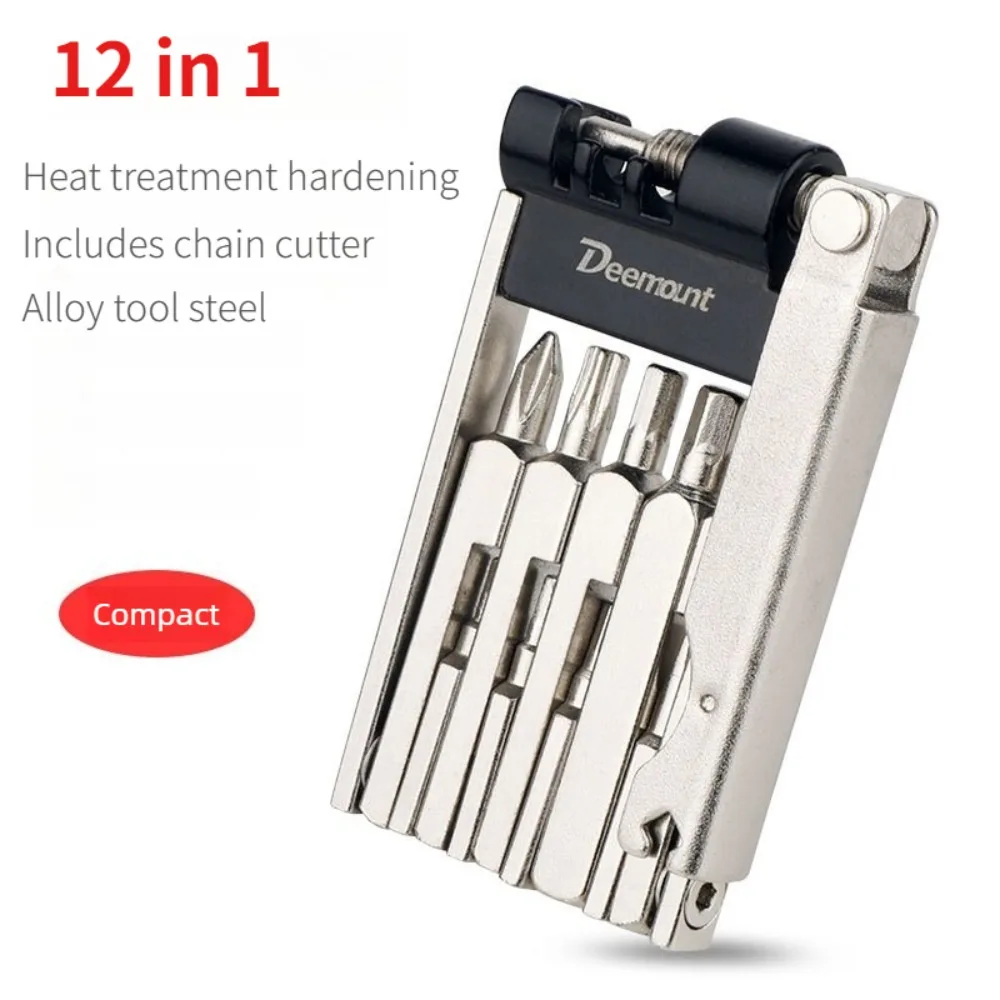 

Многофункциональный складной набор инструментов для велосипеда 12-в-1 с шестигранными ключами и разъединителем цепи, инструмент для ремонта велосипедов