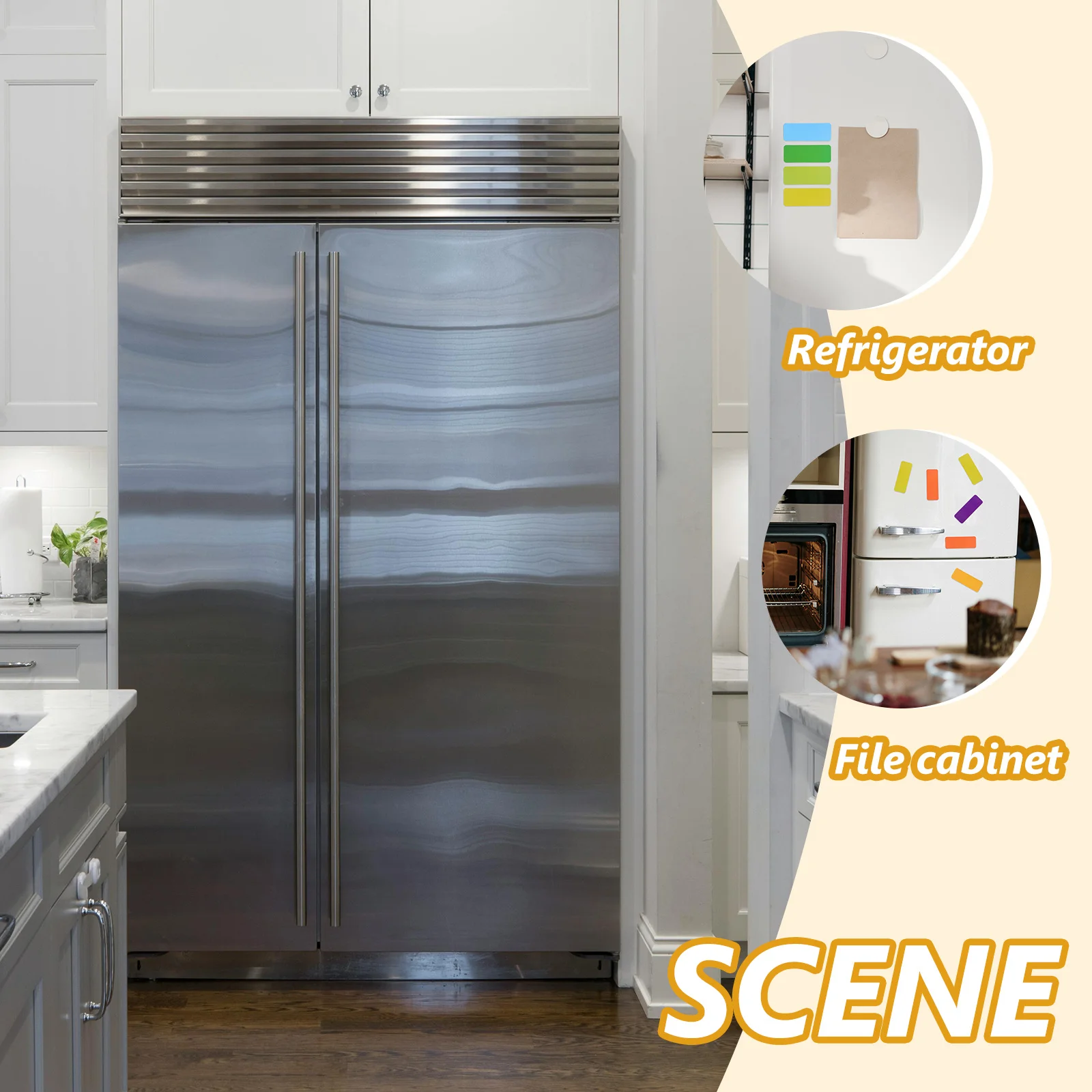 

1Set Magnetic Dry Erase Labels Reusable Name Tags for Whiteboard Refrigerator Message Board Home Office School Planning Tools