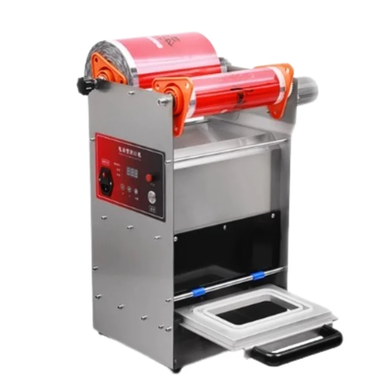 Macchina per sigillare 600W Macchina per l'imballaggio di scatole da asporto per fast food commerciale Macchina per l'imballaggio da tavolo con ciotola di plastica usa e getta
