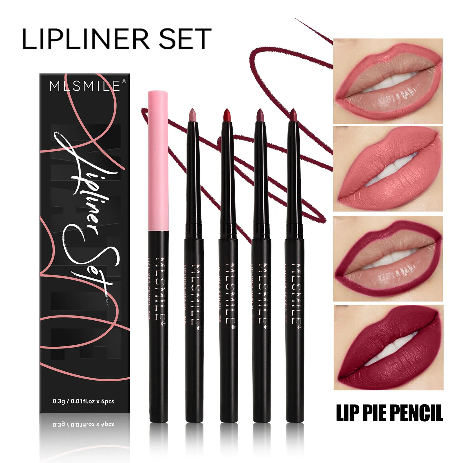 Waterproof Lip Pencil Lipstick Set Velvet Lip Liner Long-lasting Matte Natural Non-fading Lip Contour Lip Profiler Lips Makeup