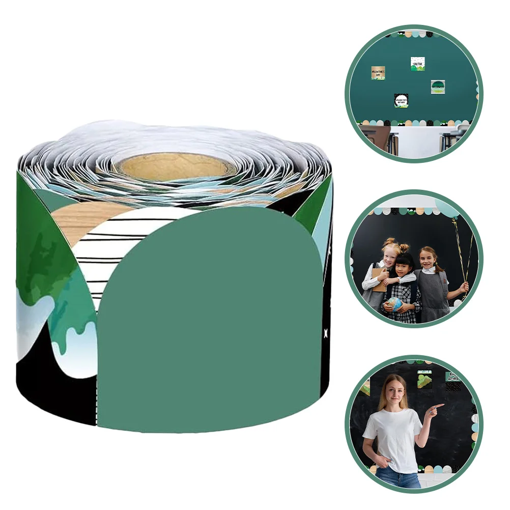 

10m Arch Bridge Bulletin Board Borders Minimalist Mountain Design Adhesive Trim for Classroom School Office Nature