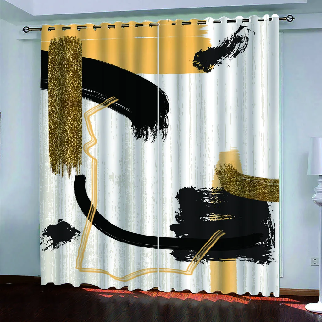 Customized Curtains On Offer Creative Yellow Print Curtains 2 Panels Kids Decor Curtains Boys Girls Bedroom Living Room