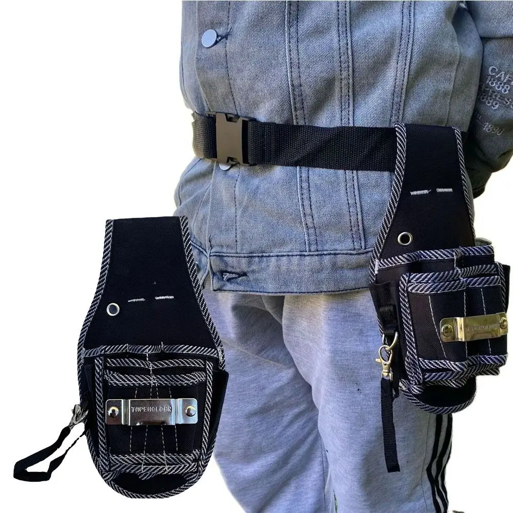 

Multi Pocket Tool Waist Pack Ergonomic Design Large Capacity Toolkit Electrician Holds Tools Securely Wear-resistant