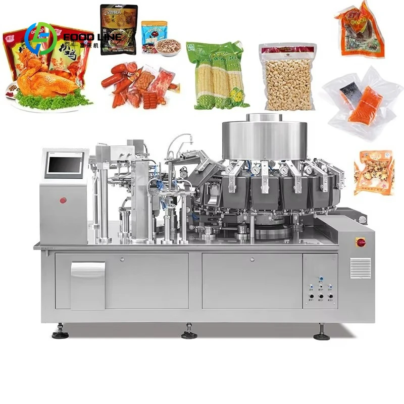 Customized Multi-function Automatic Food Sandwich Lemon Slices Fruit Dry Corn Flakes Snack Solid  Vacuum Packaging Machine