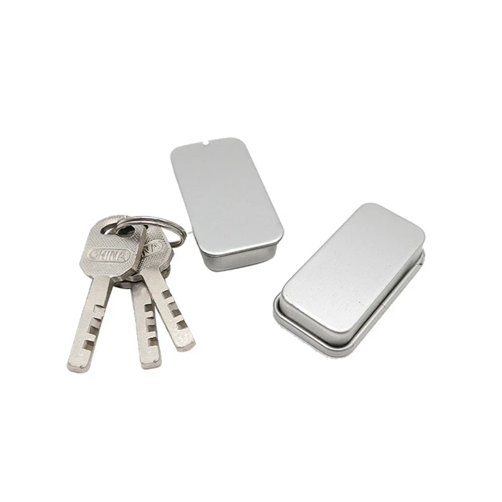 Mini Tinplate Push-pull Box Multi Iron Box Slide Cover Storage Case Wedding Jewelry Pill Cases Portable Tin Boxes Container