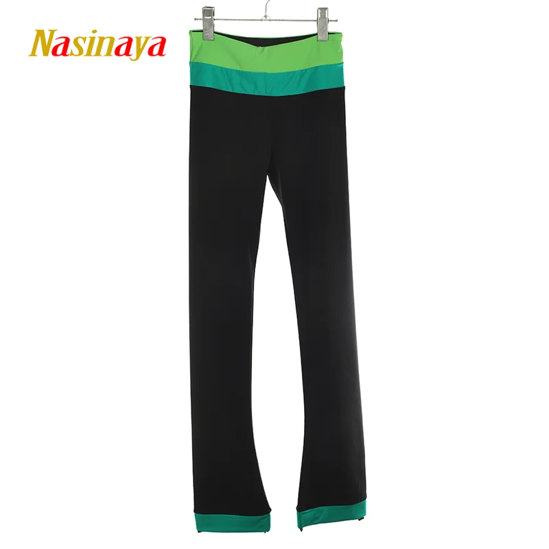 Figure Skating Competition Training Competition Women\'s Black Pants Patinaje Rhythmic Gymnastics Tight Fit Warm Colored Belt