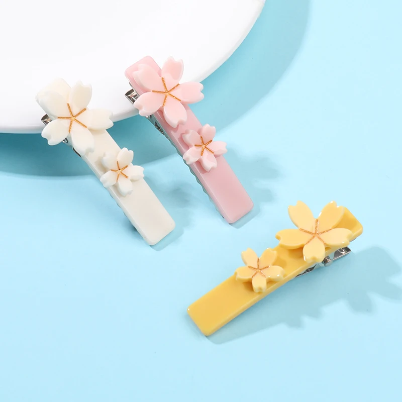 Clearance Sale = new Japanese cherry Blossom alligator clips lovely Girl side hairpin sixteen colors hair accessories