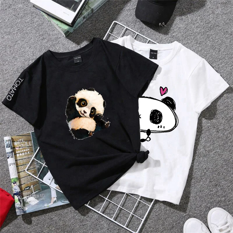 Appliques Thermo Stickers On Clothes Cute Panda Stripes Iron-on Transfers For Clothing Heat-sensitive Patches Heat Transfer