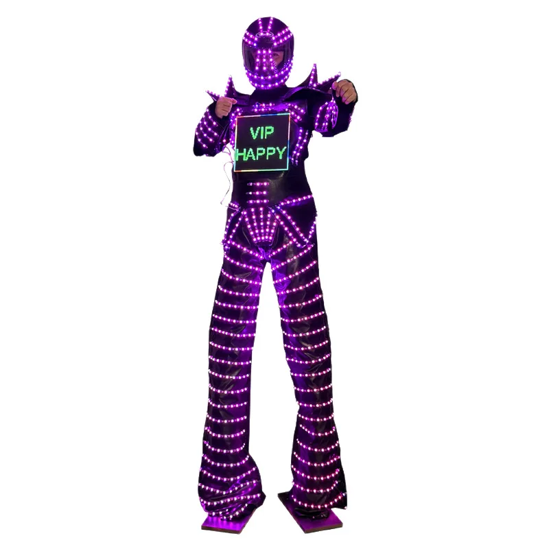 

Screen Programming Luminous Suit LED Color-Changing Symphony Light Stilt Suit Performance Robot Parade Performance Costume Bar