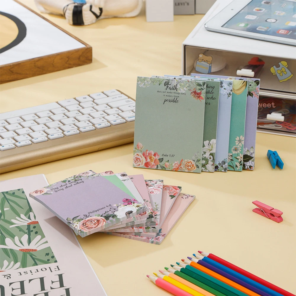 12pcs/set Cute School Stationery Notes ins Portable Notepad Office Supply Notebook Message Note Book To Do List Memo Notepad