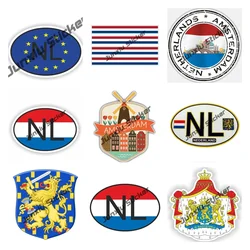 Dutch Coat of Arms Sticker Decal Self Adhesive Vinyl Netherlands Flag NL EU Netherlands Country Code Sticker Car Accessories