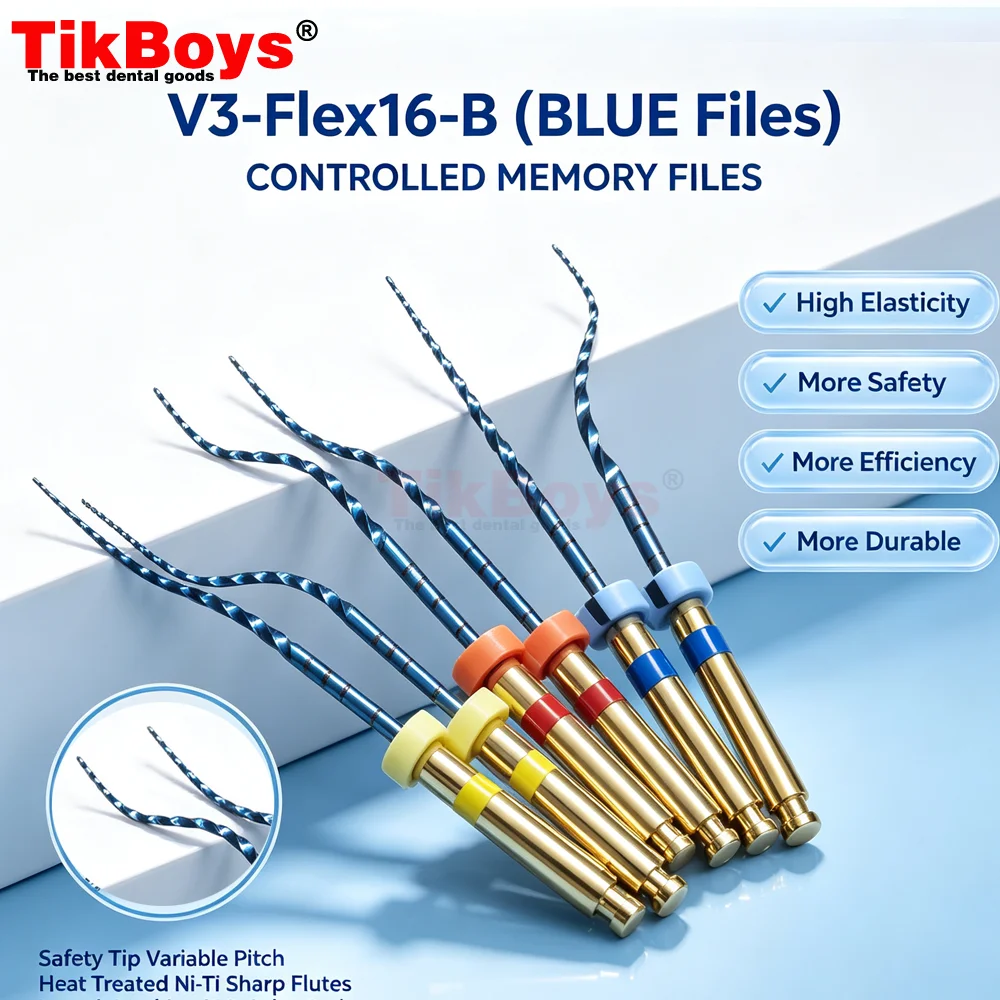 Dental Blue Files 20# 25# Nitinol Rotary Universal Engine Endodontic Anti-Fatigue Constant Needle Dentistry Root Canal Equipment