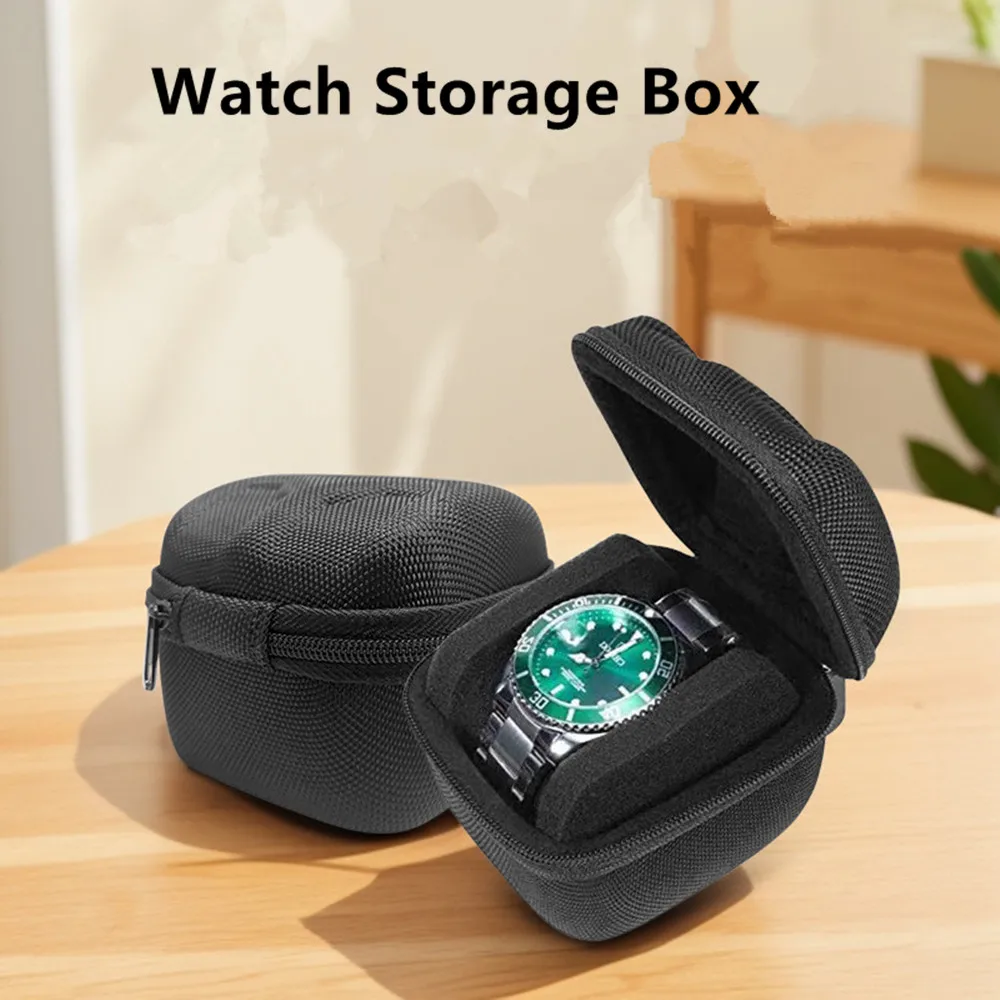 1/2 Slots Watch Travel Case Fit Large And Small Watches,With Soft Watch Pillow Hardshell Compact Watch Box,Safe watch Storage