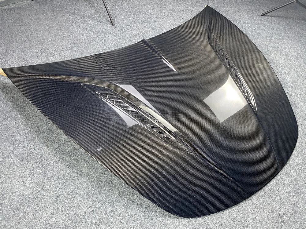 Double sided carbon fiber Front Engine Hood Vent Cover For Model 3 car  hoodcustom