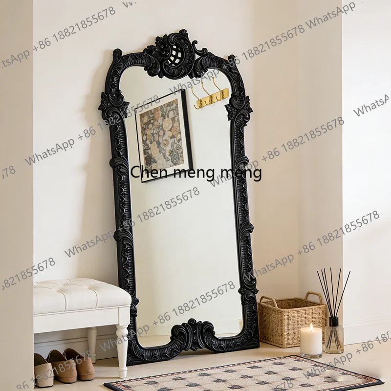 

French Full-Length Mirror European Style Floor-standing Clothing Store Dressing American Style Home Fitting Mirror