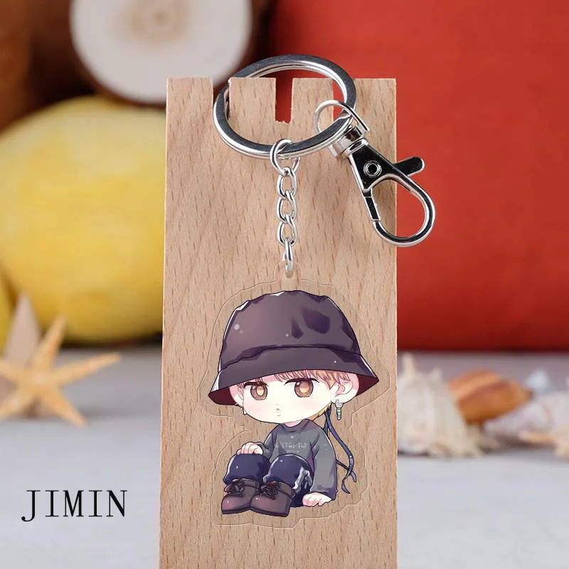 Acrylic Keychain Kpop Jimin V Suga Jhope Jungkook Jin Anime Merchandise Cute Pendant Jewelry Accessories