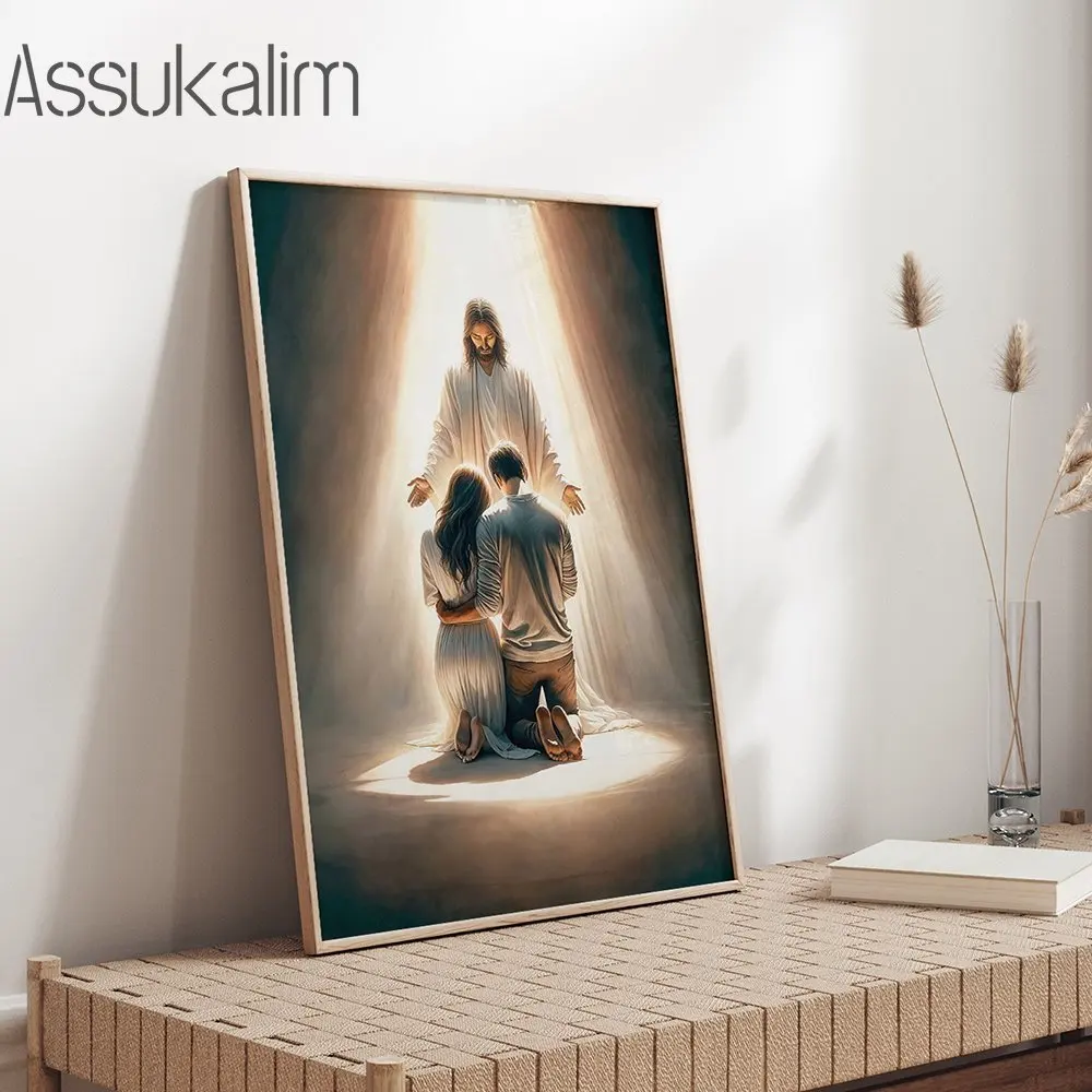 الحديثة المسيحية جدار الفن يسوع عيد الفصح قماش لوحات المؤمنين الصلاة اللوحة المشارك غرفة المعيشة ديكور غرفة نوم لا الإطار
