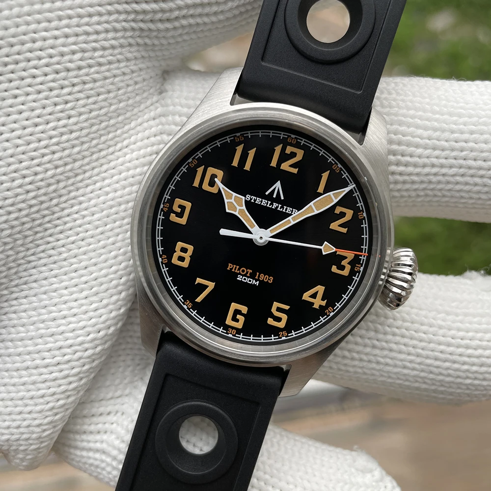 STEELFLIER Offizielle SF740V Neue Quarz-Armbanduhr Super C3 Leuchtende 200M Wasserdichte VH31 Mute-Uhrwerk Mann Mode Business Uhr – Detail 16