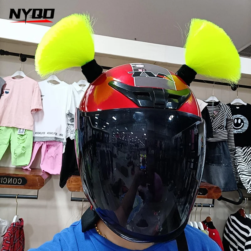 Headphone kepang kecil populer helm gimbal dekorasi butik aksesori orijas Para Casco De Moto