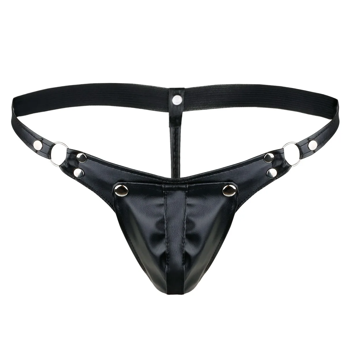 

Sexy Mens G-string Sexy Thongs Faux Leather jockstrap G-string gay Buckled Bulge Pouch Briefs G-string Jockstrap Gay Underwear