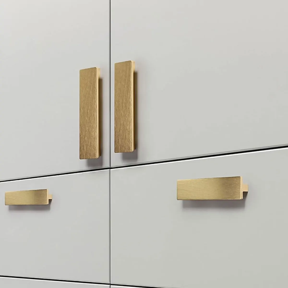 Brushed Gold Cabinet Handles Aluminum Alloy Wardrobe Pulls Modern Simple Kitchen Cupboard Door Handles Furniture Hardware 1 pc